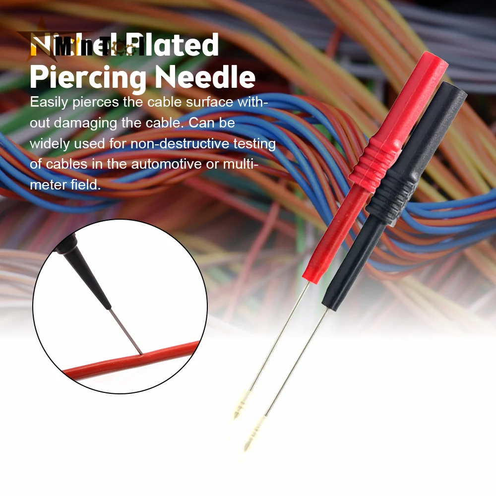 P5009 Soft PVC Insulation Piercing Needle Non-destructive Multimeter Test Probes Measuring Tool Accessories