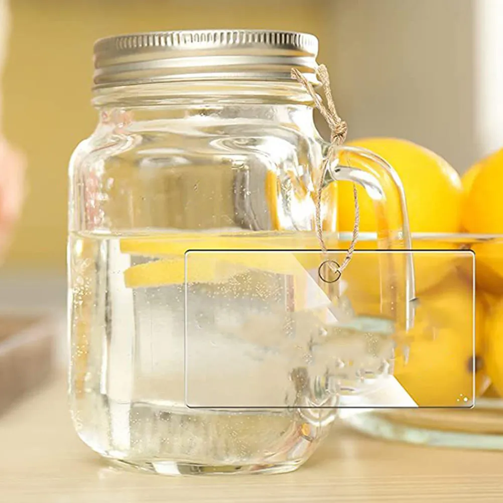 

1Set Transparent Acrylic Blank Labels for Storage Bins Pantry Containers Reusable Washable with Rope Pen Organizing