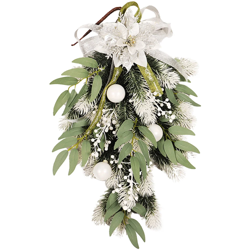 

24inch Artificial Christmas Wreath Green Pine Leaves Festive Home Party Supplies Hanging naments Garland Door Decorative Wreath