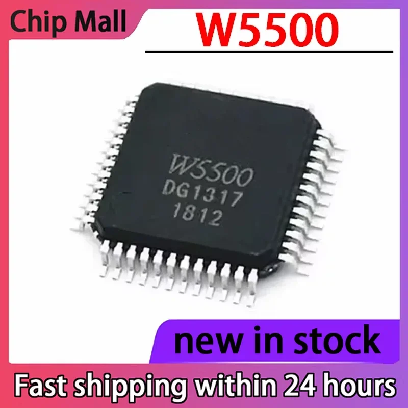 

2PCS New W5500 LQFP-48 Ethernet Hardware Microcontroller Chip in Stock