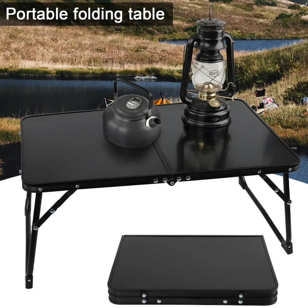 Heavy Duty Camping Table Portable Folding Camping Table with Rubber Handle Heavy Duty Aluminum Alloy Construction for Outdoor