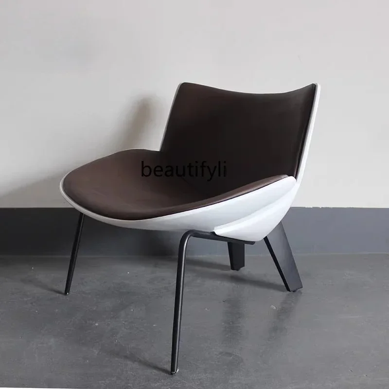 Скандинавский одиночный бытовой диван для гостиной, стеклянный стул, простой самолет, кресло для отдыха