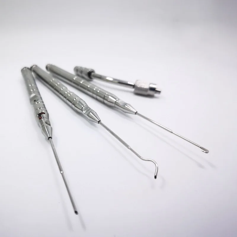 Ear Surgical Instrument Kit with Suction Probes, Suction Tubes, Ear Fittings, Suction Stripping Knife