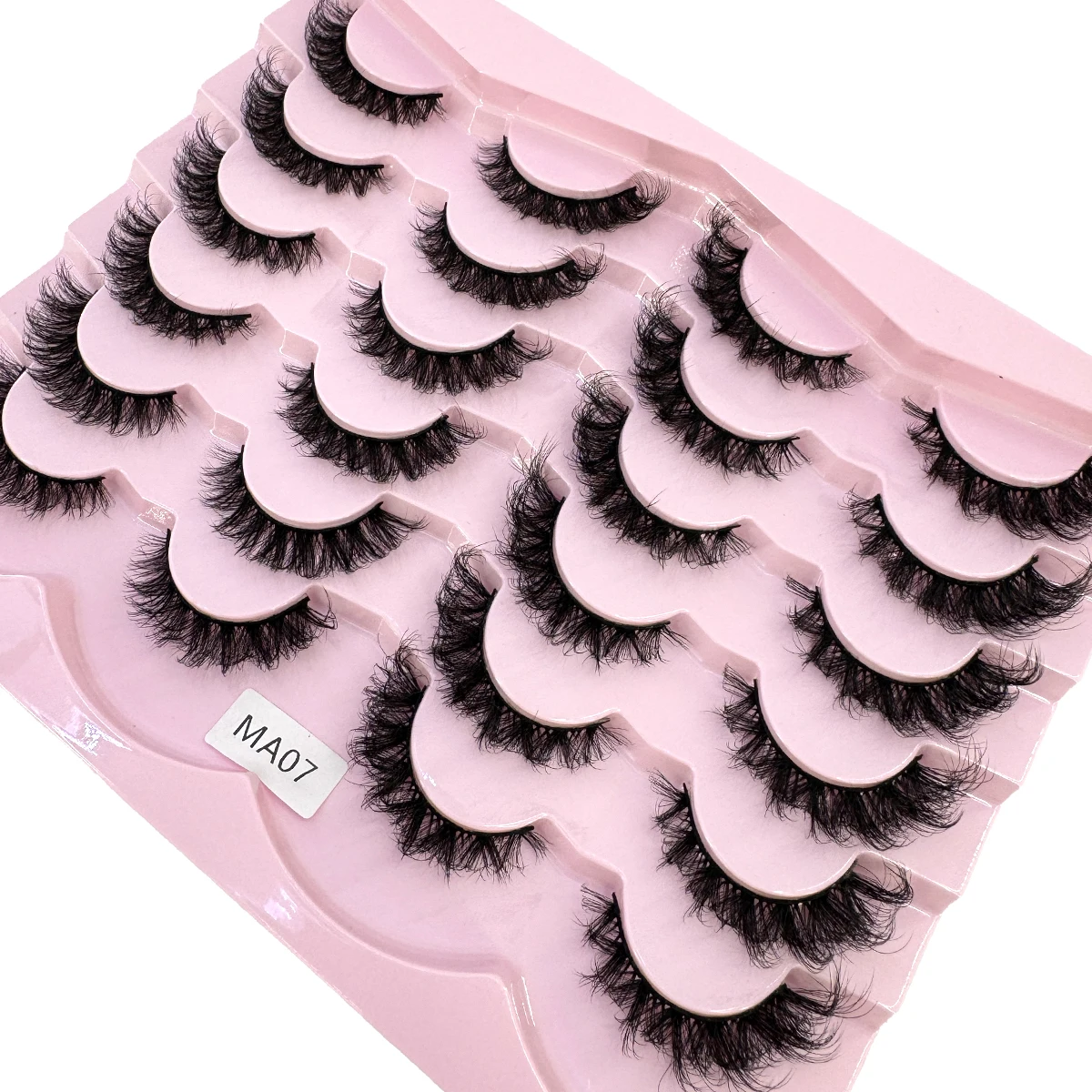 Neu12 Paar natürliche flauschige 3D-Nerzwimpern falsche Wimpern Make-up-Set Nerzwimpern Verlängerungswimpern kurze Wimpern