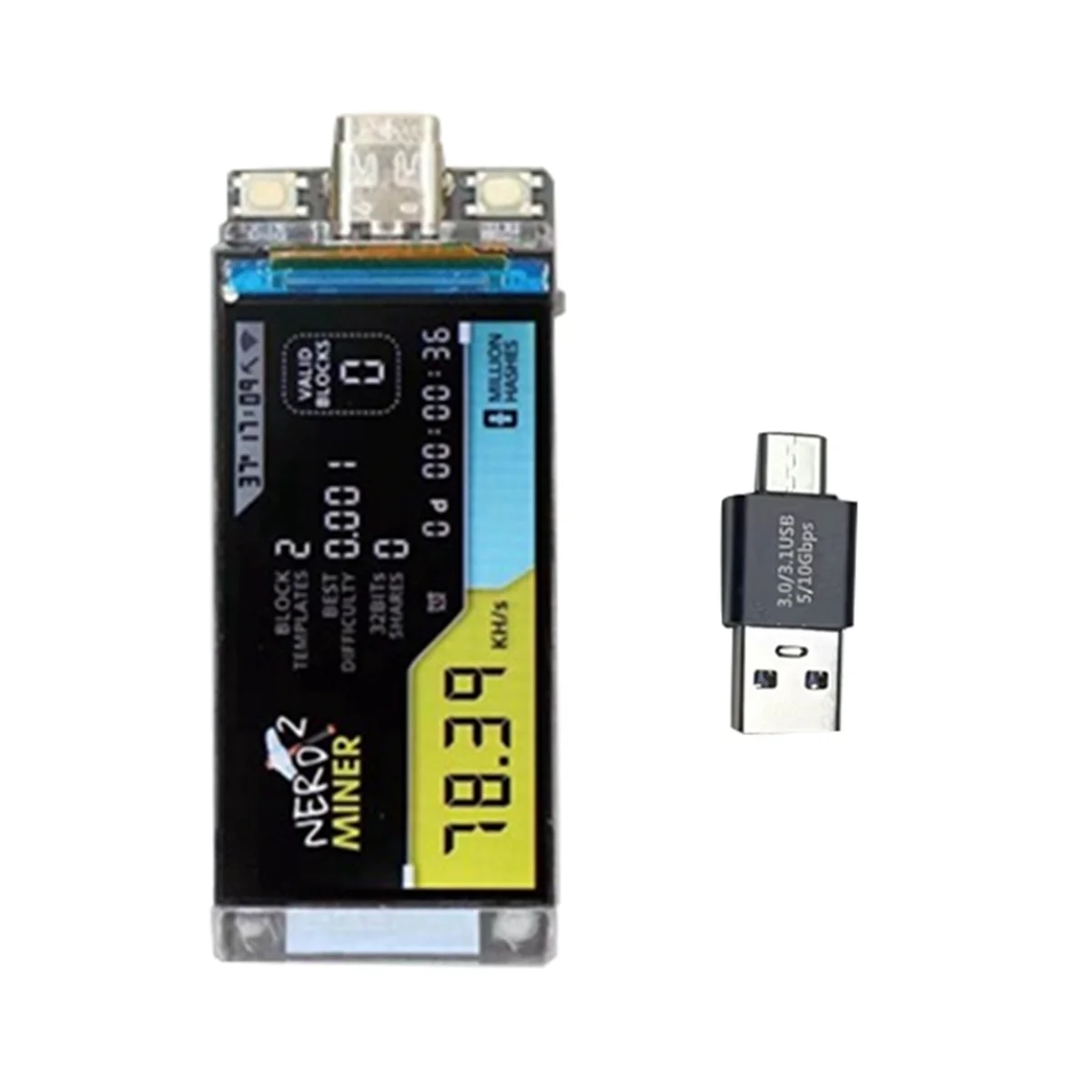 N33R_Bitcoin Solo Nerd Miner V2 Lotto Machine 78KH/S Bitcoin Solo Miner