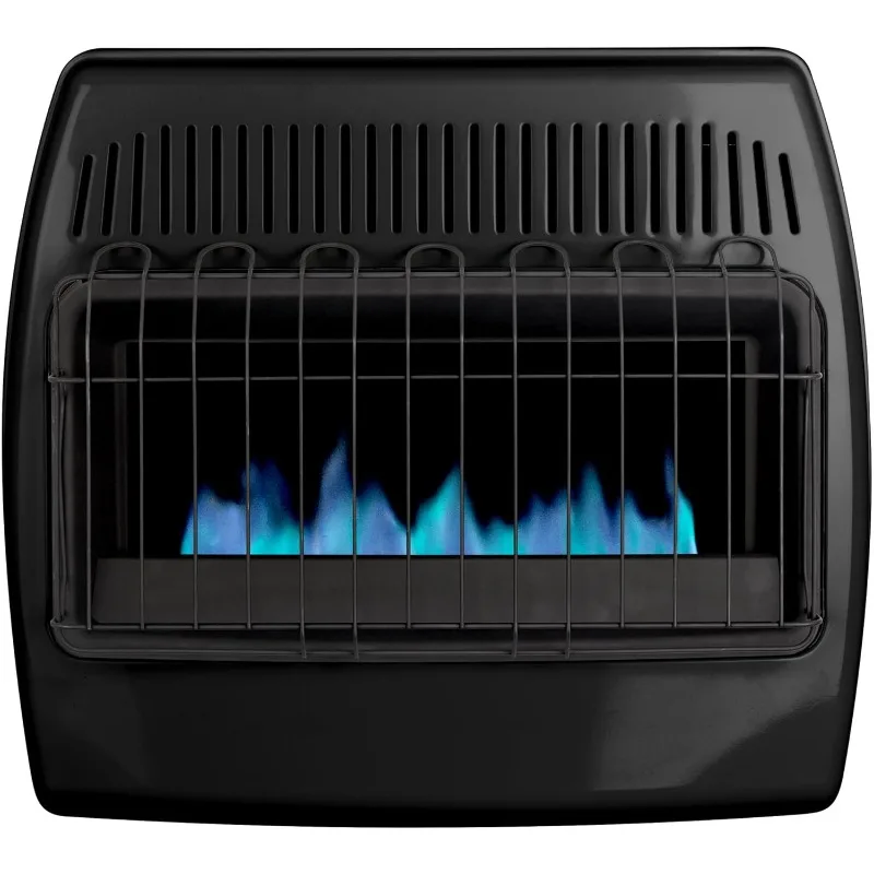 30,000 BTU Blue Flame Thermostatic Garage Vent Free Wall Heater, Black US(Origin)  US(Origin)