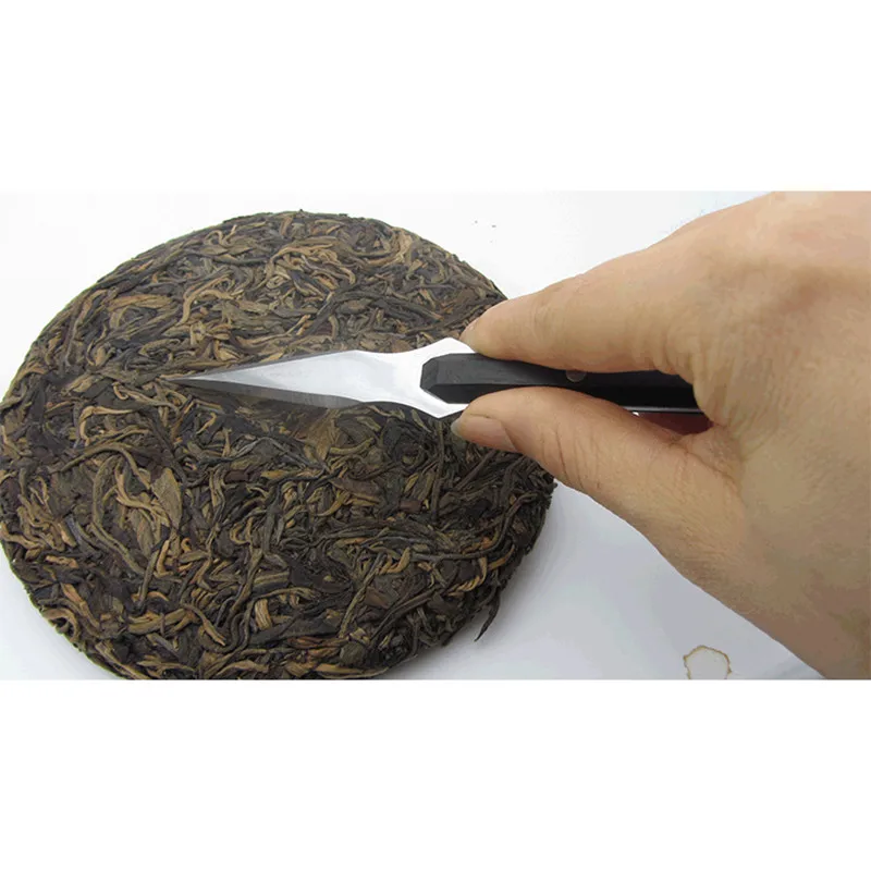 NEW 1Pcs Stainless Steel Chinese Puer Tea Needle Cutter Damascus Tea Knife