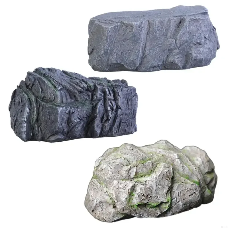 28GF Creative Simulation Stone Safety Storage Box Hide Keys In Stone Outdoor Garden Hiddens Fake Rock for Home Spare Key Safe