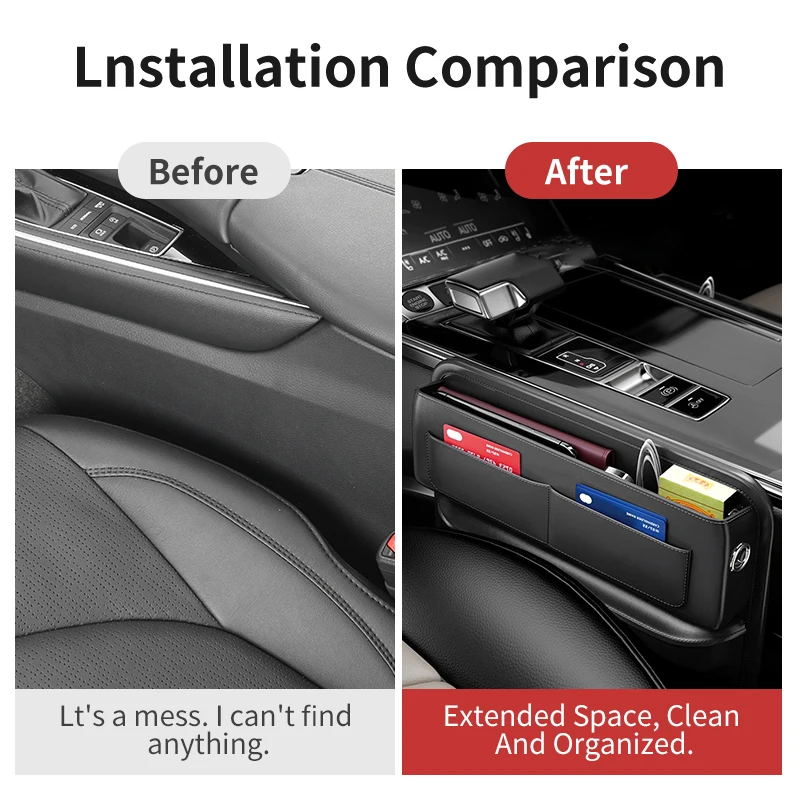 Car Seat Gap Storage Box Auto Central Side Organizer Pocket Interior Accessories For BMW G30 G20 F30 F10 G32 6GT X1X2X3X4X5X6X7