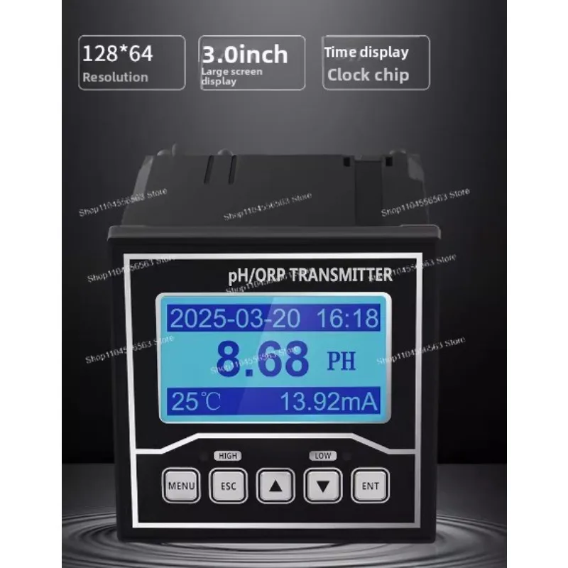 PH-501 Online Industrial PH Meter, Sewage Acidity Tester, with Composite Electrode