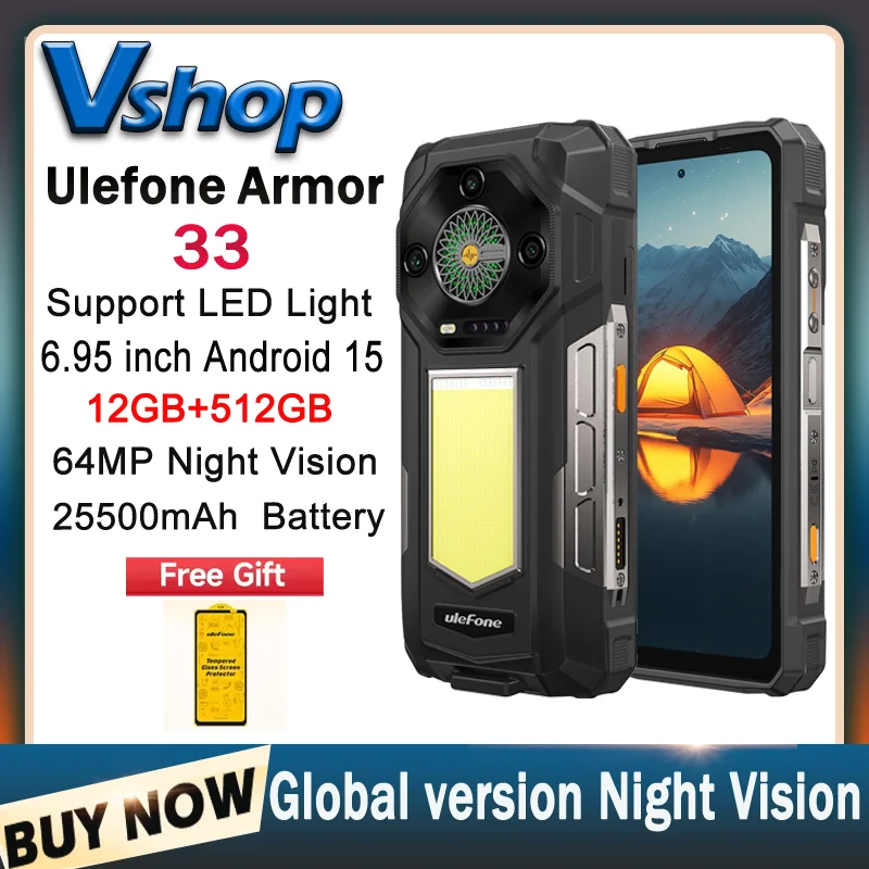 Прочный телефон Ulefone Armor 33 12 ГБ + 512 ГБ 6,95 дюйма Android 15 MediaTek Helio G100 Octa Core 4G NFC 25500 мАч со светодиодной подсветкой для смартфона Прочный телефон Ulefone Armor 33 12 ГБ + 512 ГБ 6,95 дюйма Android 15 MediaTek Helio G100 Octa Core 4G NFC 25500 мАч со светодиодной подсветкой для смартфона