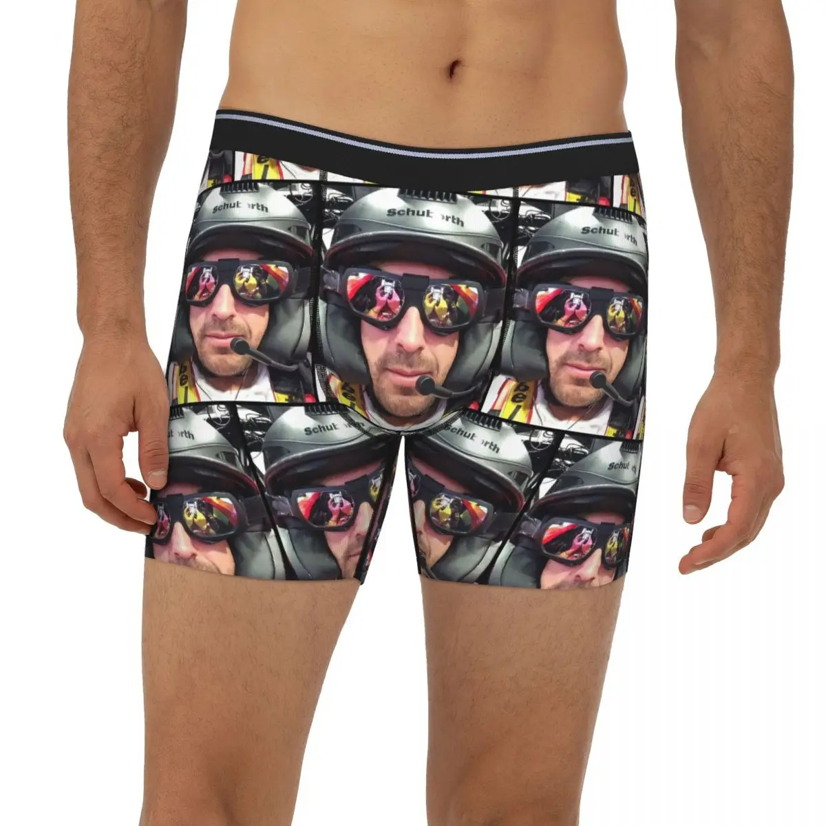 

Длинные трусы-боксеры Fernando Alonso Art, короткие мужские трусы, удобное нижнее белье для мужчин, подарки бойфренду