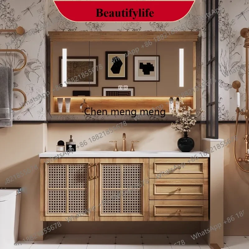 YL  Luxury Floating Drawers Bathroom Cabinet Sink Mirror Orgnizer Vanity Restroom Cabinet Toilet Storage Mobile Da Bagno Furnit