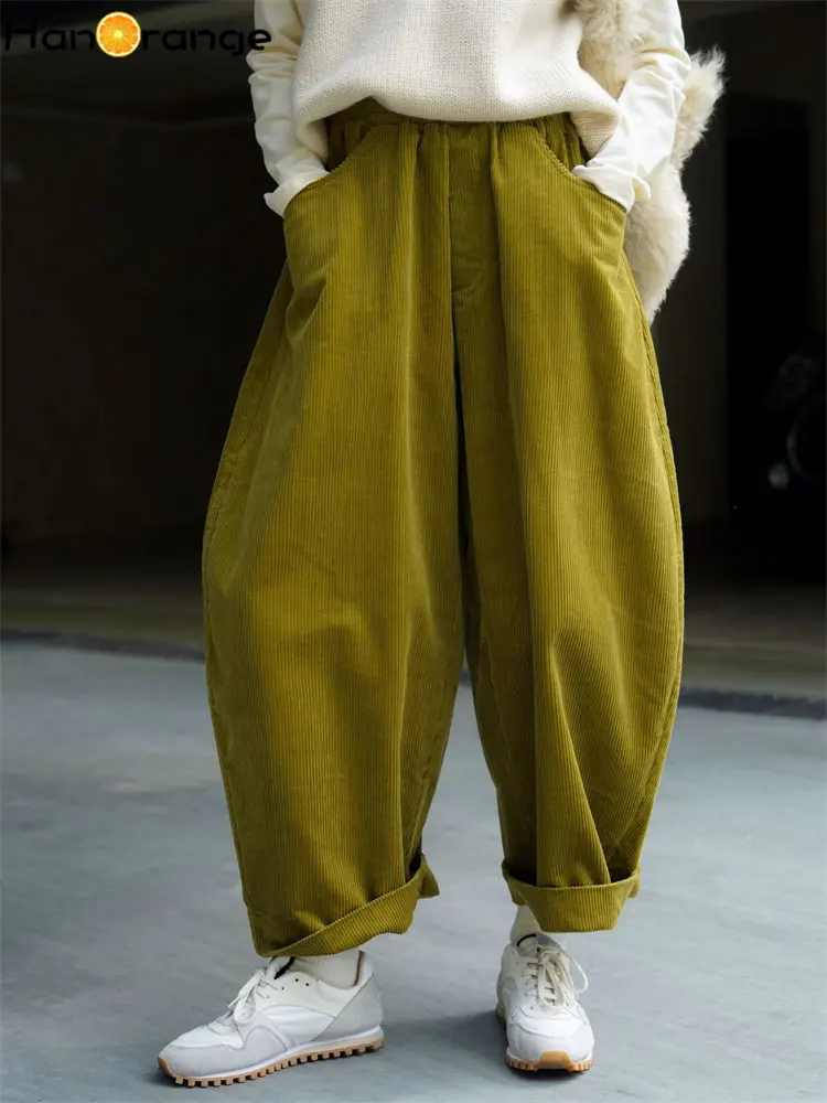Women's Wide Leg Corduroy Pants Royal Blue White