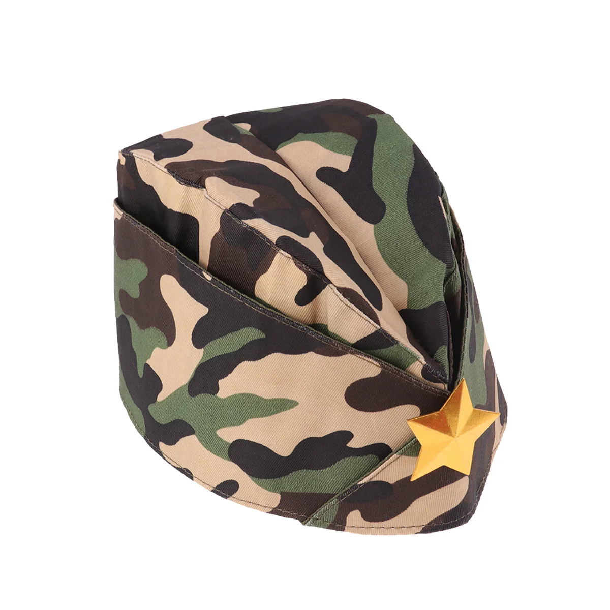 1 قطعة قبعة قارب التمويه النمط العسكري الذروة قبعة خفيفة الوزن Tricorne للحزب بحار الرقص الأحداث في الهواء الطلق قبعة القبعات