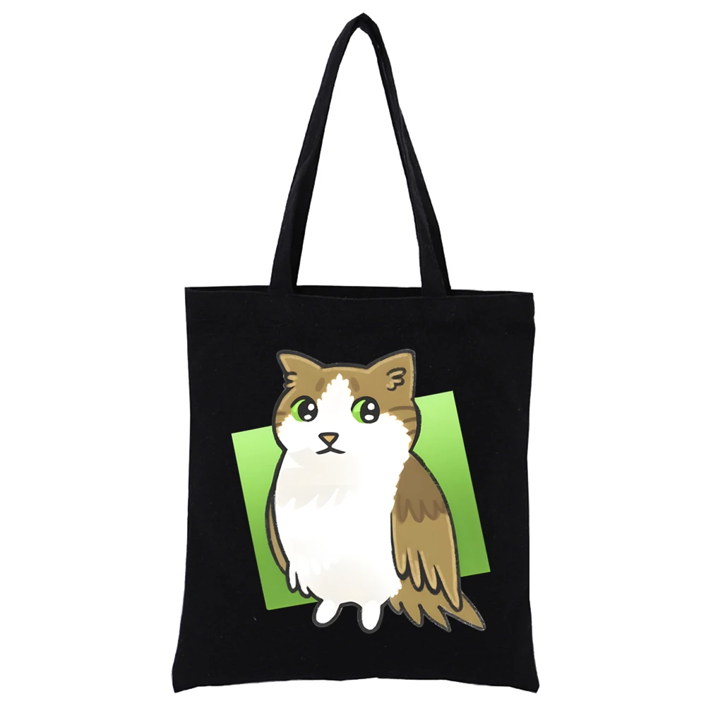 

Сумка через плечо Cat Owl Brainrot Meowl, холщовые сумки для покупок, женские сумки, многоразовая сумка-тоут, лучшие подарки