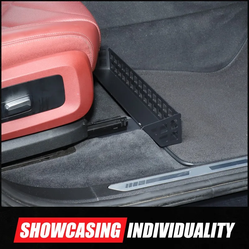 Carbon Steel and Aluminum Alloy Passenger Seat Under-Seat Storage Basket for 2019+ BMW X5 G05 Car Accessories 5