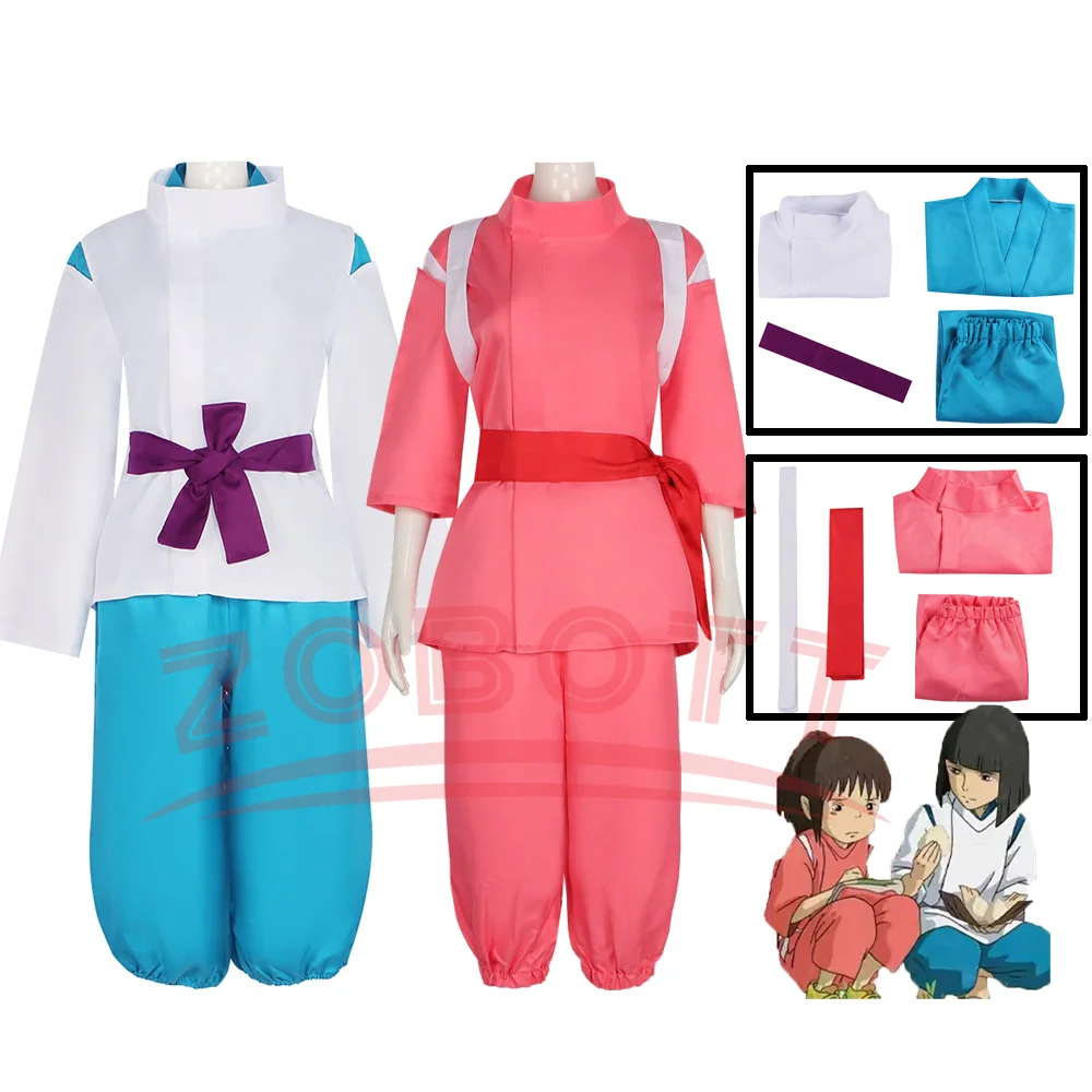Anime AAwayy Das Cosplay-Kostüm von HHayaoo MMiyazaki's SSpirited Away The Suit und The Halloween Cosplay-Kostüm Weiß Rot
