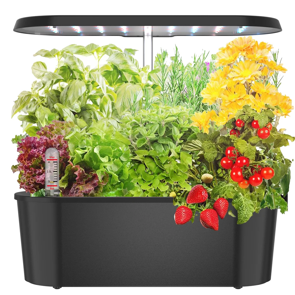 

Newest Hydroponic Growing Systems With 4L Big Tank Led Grow Light Non-toxic Soilless Smart Planting Machine Indoor Garden