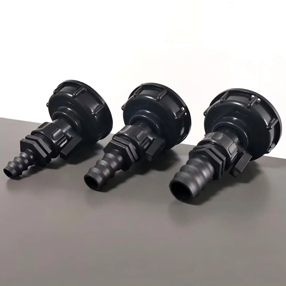 1 Set 3Pcs Water through valve tower joint IBC S60 * 6 water tank adapter Garden irrigation water bucket and pipe