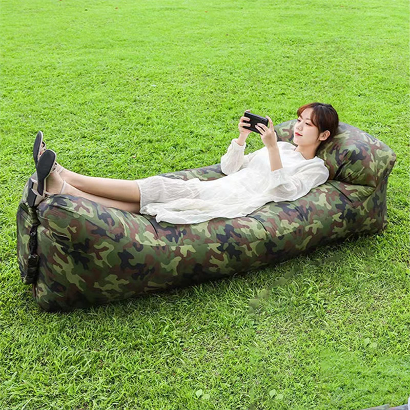 Camping Hiking Portable Foldable Inflatable Sleeping Mat Camping Single Air Mat Camping Travel Mattress Garden Beach Air Mat