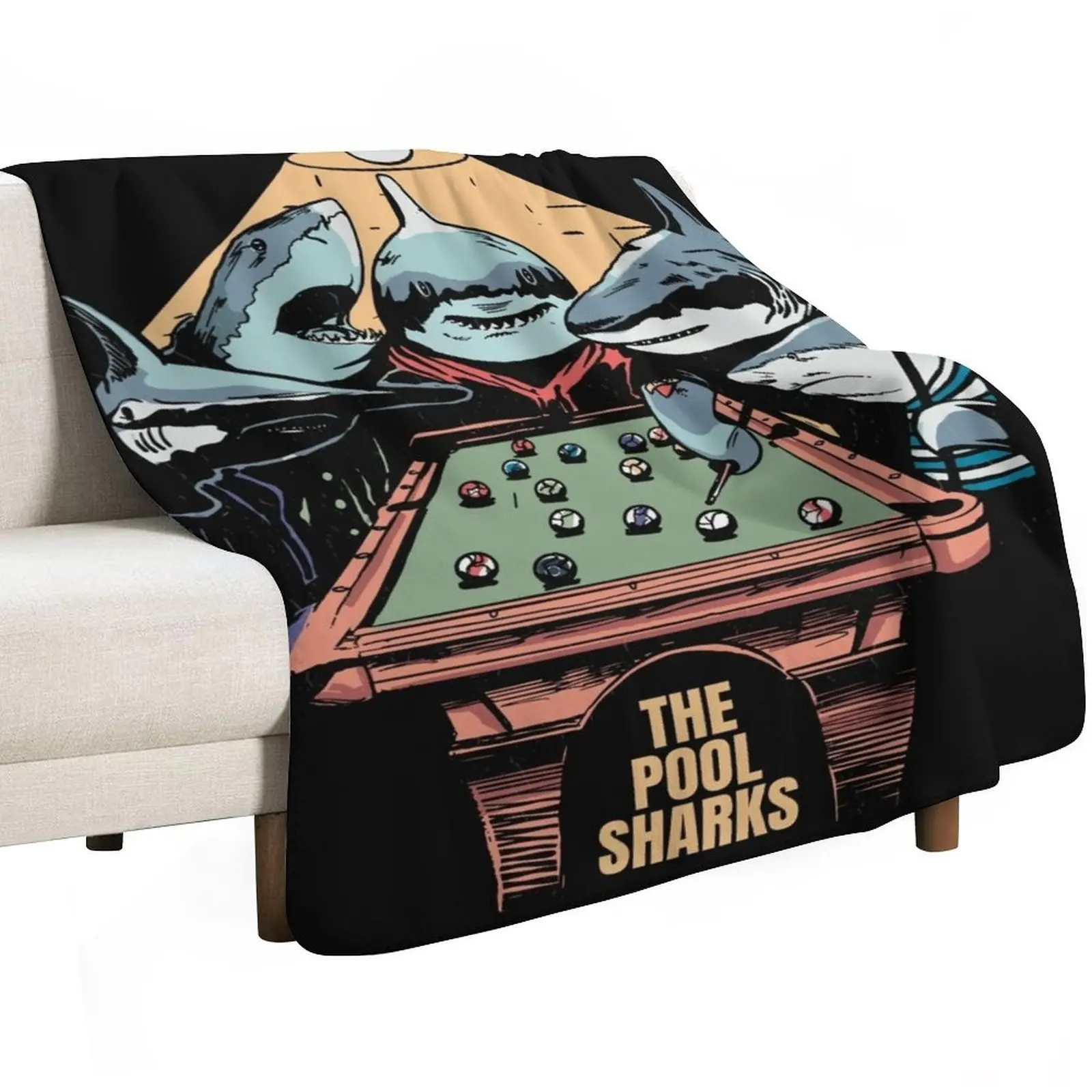 The Pool Sharks // Funny Parody Painting Throw Blanket Weighted manga Luxury Throw For Sofa Thin Hair Retros Blankets