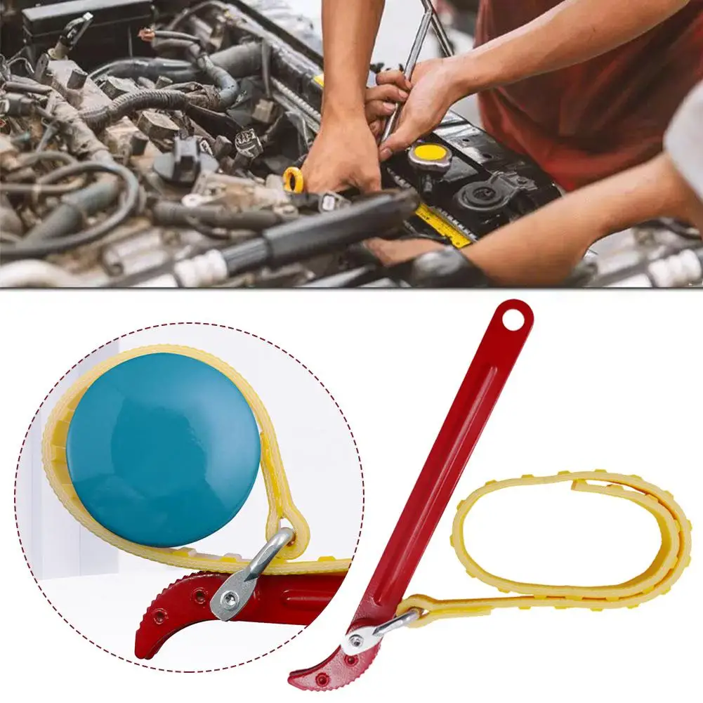 8/12 Inch Belt Wrench Car Oil Filter Puller Adjustable Strap Spanner Chain Wrench Strap Car Cartridge Disassembly Tool