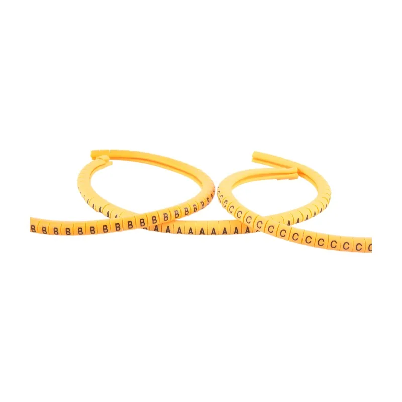 EC-2 EC-3   ( A-Z )Cable Marker 100PCS  yellow Cable Markers Single Letters  A to Z  for wire diameter EC-0 EC-1