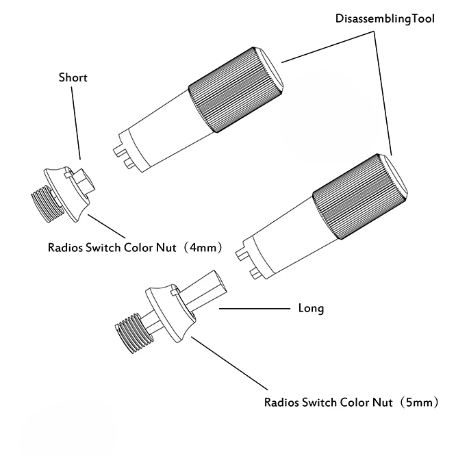 Limited Clearance RC Controller Disassembling Tool with 12PCS Switch Color Nut (Random Color) for Futaba JR Radio Transmitter