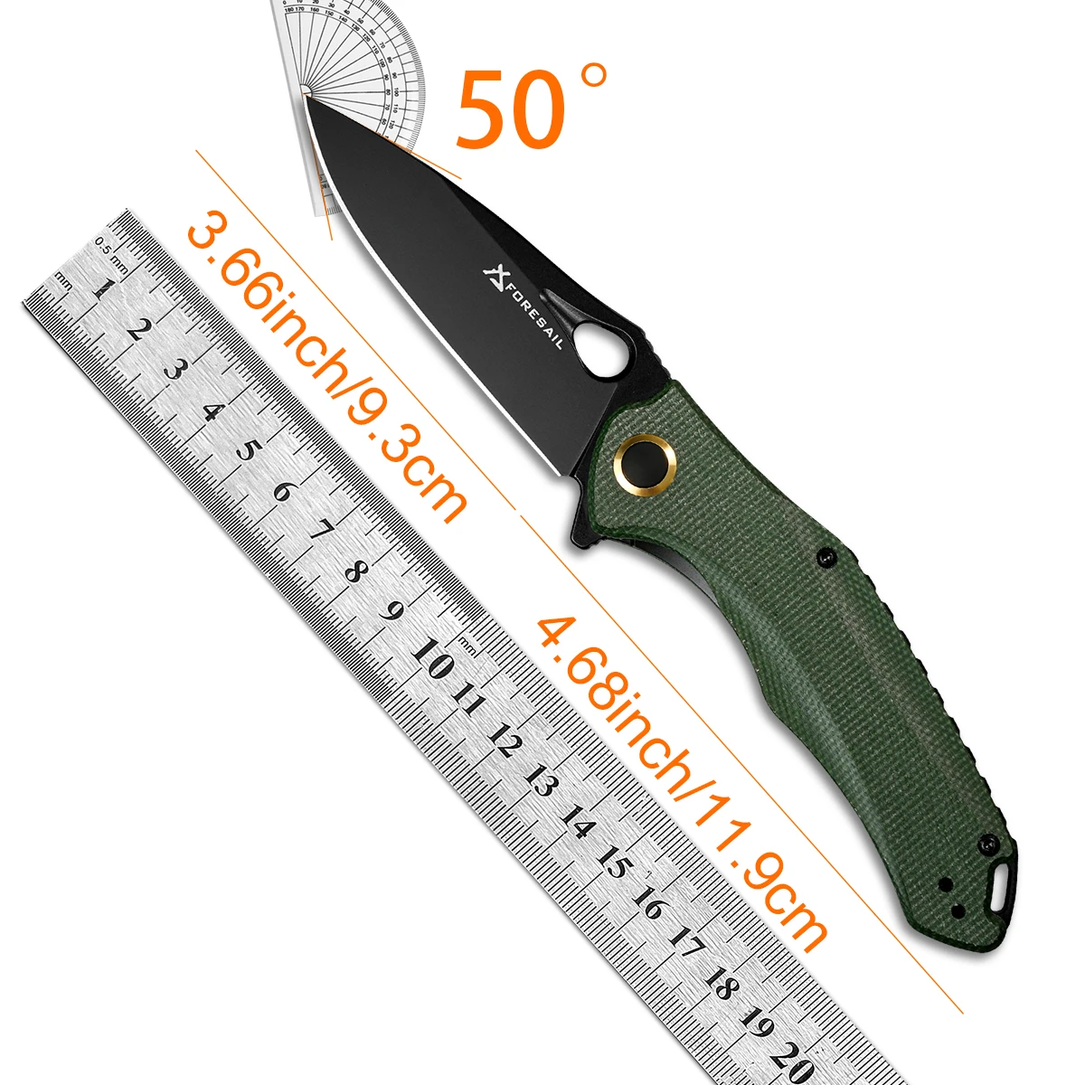 Practical Pocket knife made with14C28N Steel,Reversible Deep-carry Pocket Clip,Flipper. For Outdoor Camping and Gift, EDC Knife