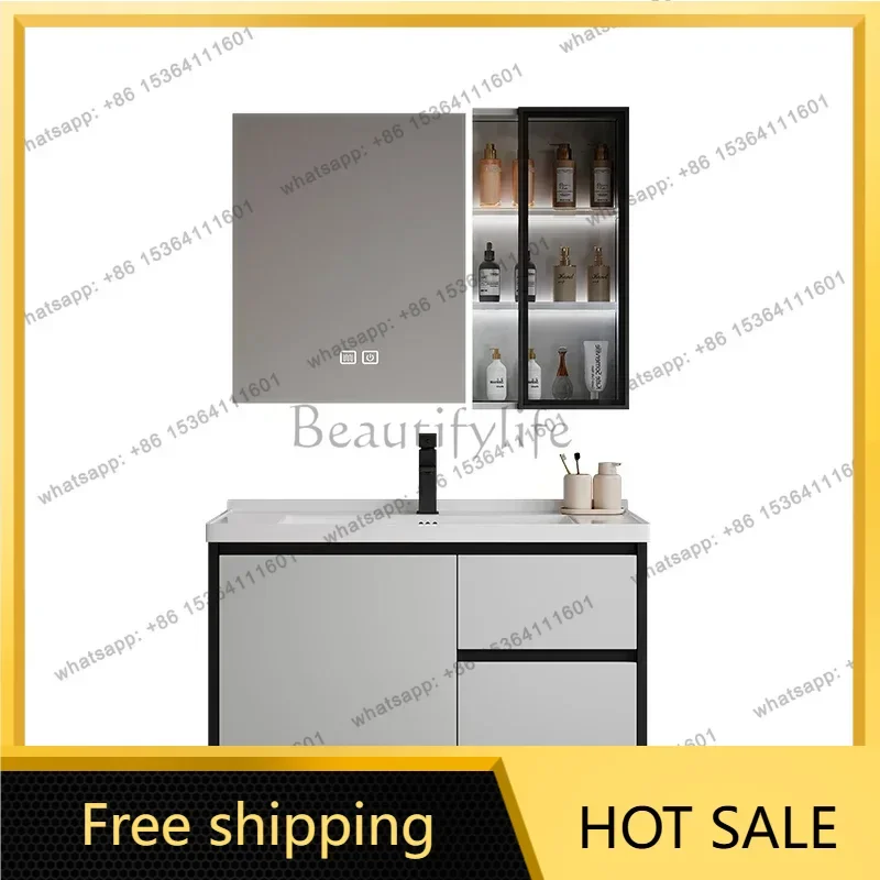 Best Sellers Nordic Smart Bathroom Mirror Modern Minimalism Fashion Bathroom Cabinet Vanity Combo Storage Bathroom Furniture Arr
