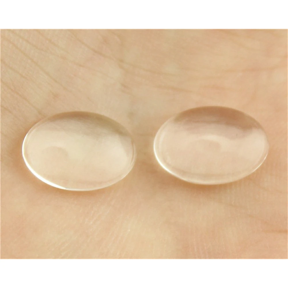 WYSIWYG 25X35Mm 20X30Mm 18X25Mm 13X18Mm 10X14Mm Oval Bentuk Datar Belakang Kaca Bening Cabochon Perhiasan Temuan & Komponen