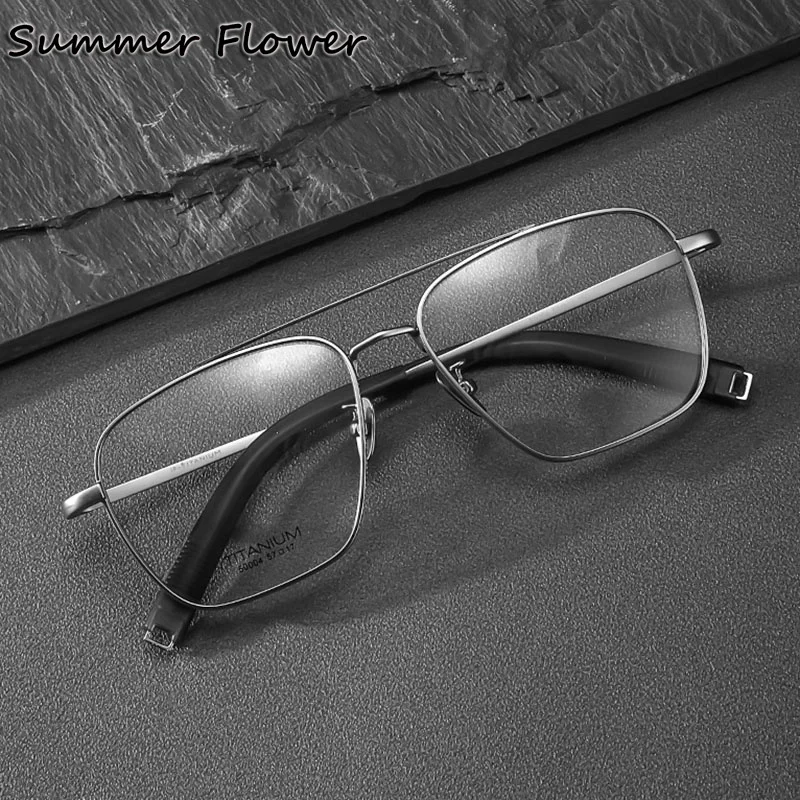 

Oversize Titanium Men Frame Wide Glasses Gentlemen Gafas Light Optical Reading Spectacle for Prescription Lens Male