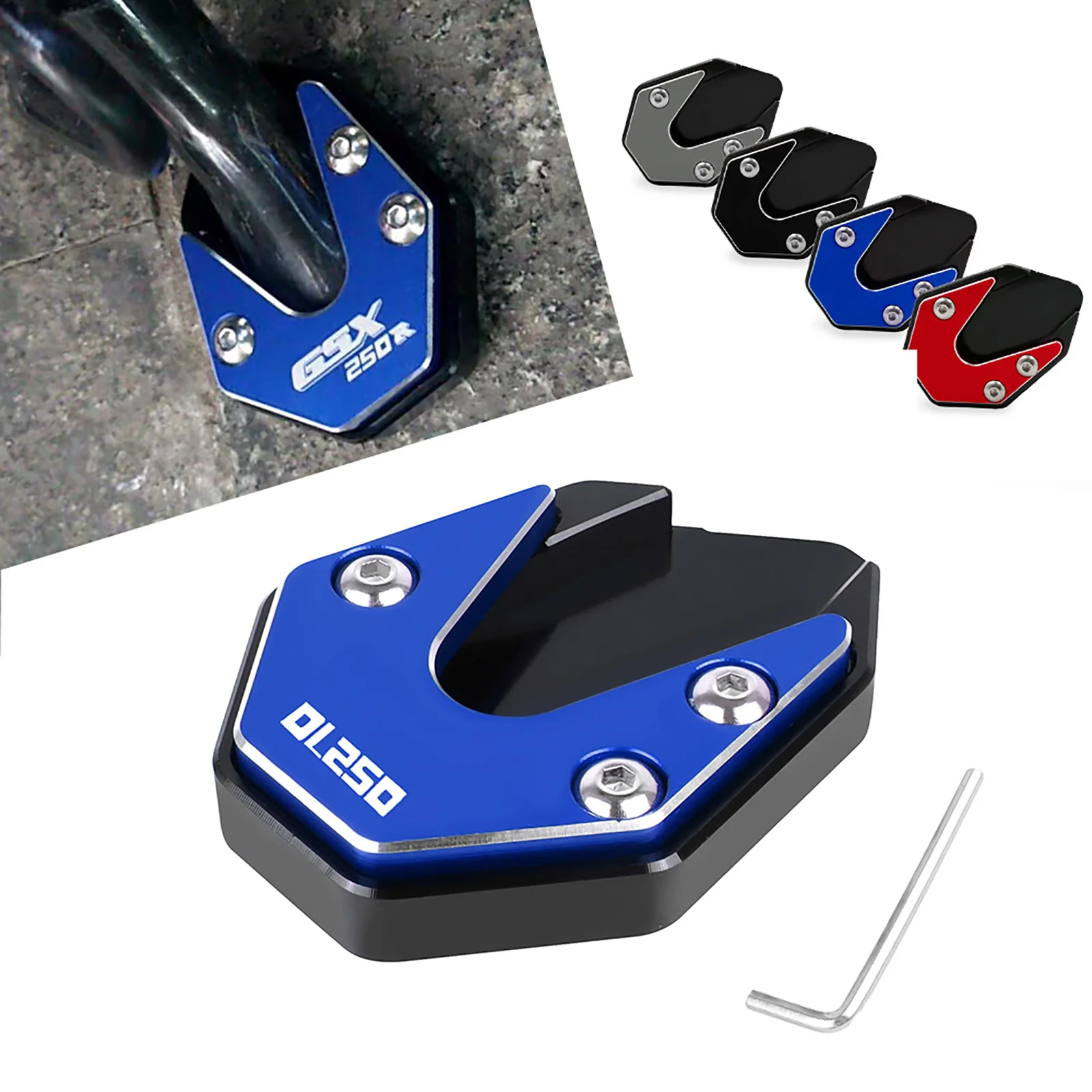 

For SUZUKI GW250 GSX250R GSX 250 R 2021-2022 DL250 Motorcycle Kickstand Support Plate Foot Side Stand Enlarge Extension Pad