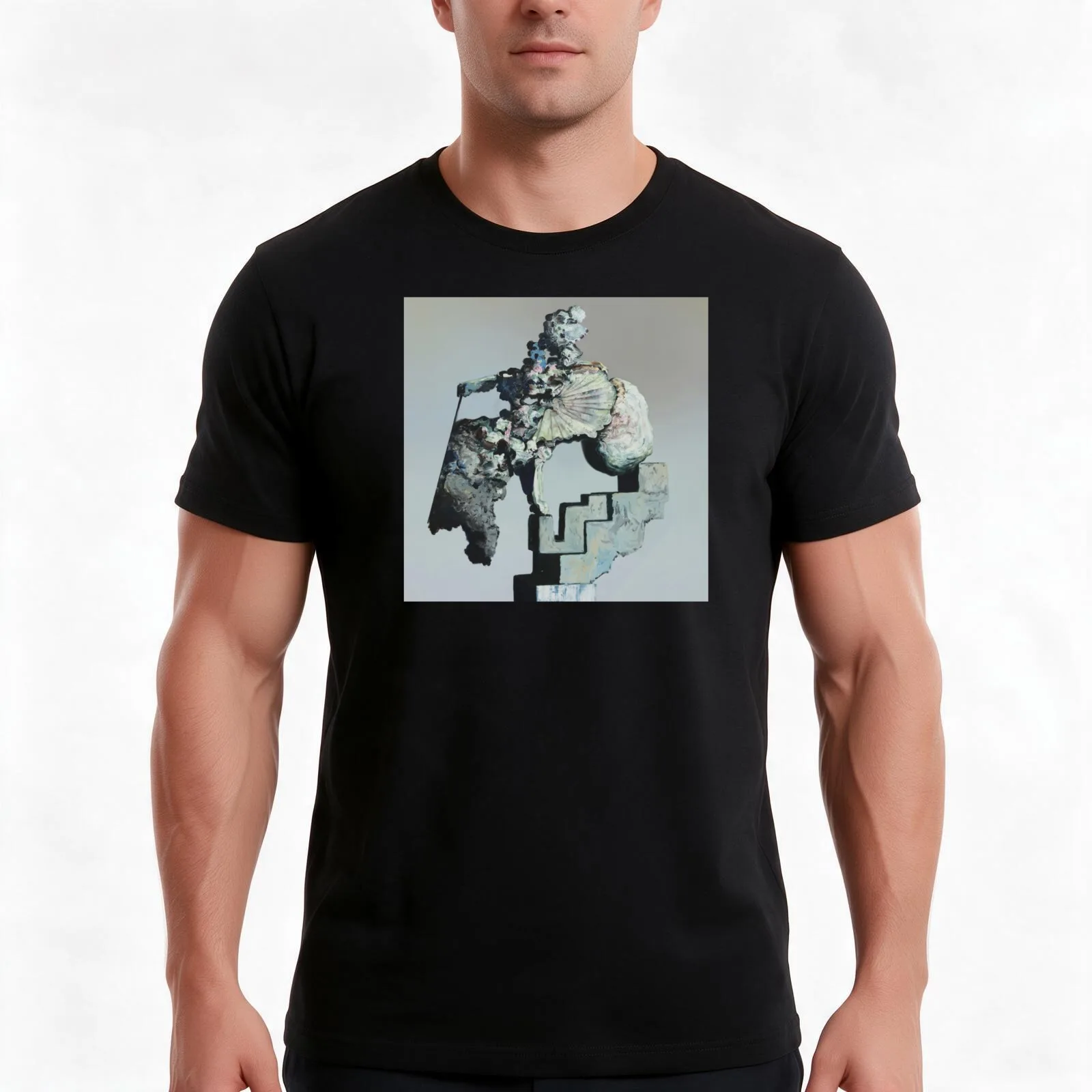 Stage 5 Everywhere at the End of Time by the Caretakers Oil Painting by Ivan Seal T-Shirt Summer Casual Cotton Tee 100% Cotton