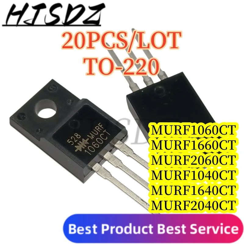【20PCS/LOT】 TO-220 Ultrafast Recovery Diode MURF1040CT MURF1060CT MURF1640 MURF1660CT MURF2040CT MURF2060CT