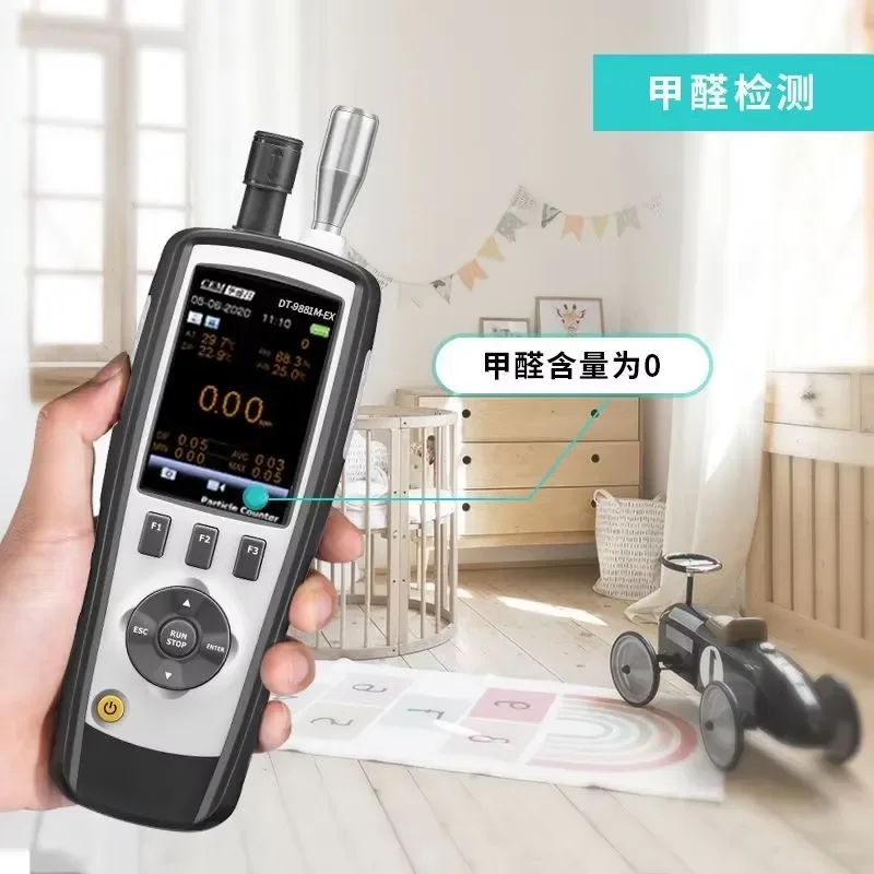 for DT-9881M-EX Dust Particle Counter Air Quality for Workshop Laboratory Indoor PM2.5 PM10 Detection with LCD
