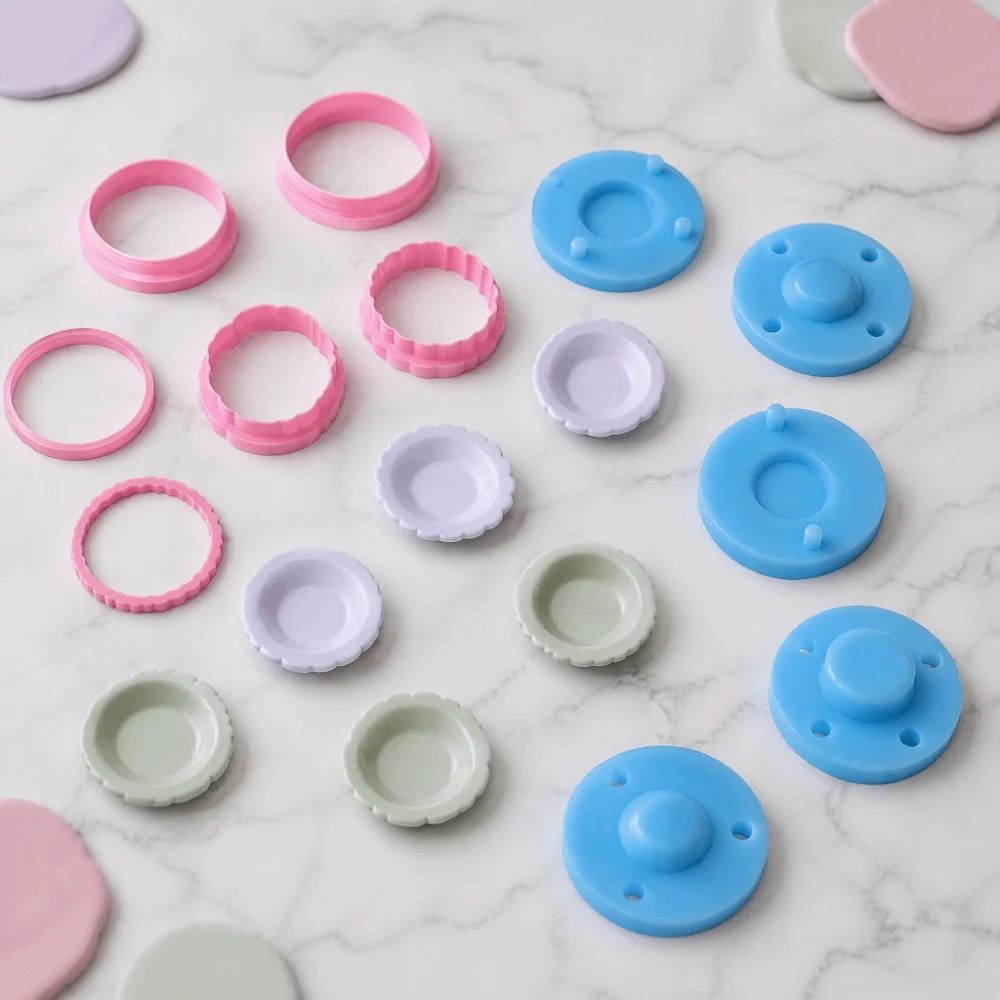 Scalloped Edge Plate Polymer Clay Cutters Creative DIY Craft 3D Plate Clay Earring Molds Simple Durable Polymer Clay Tools