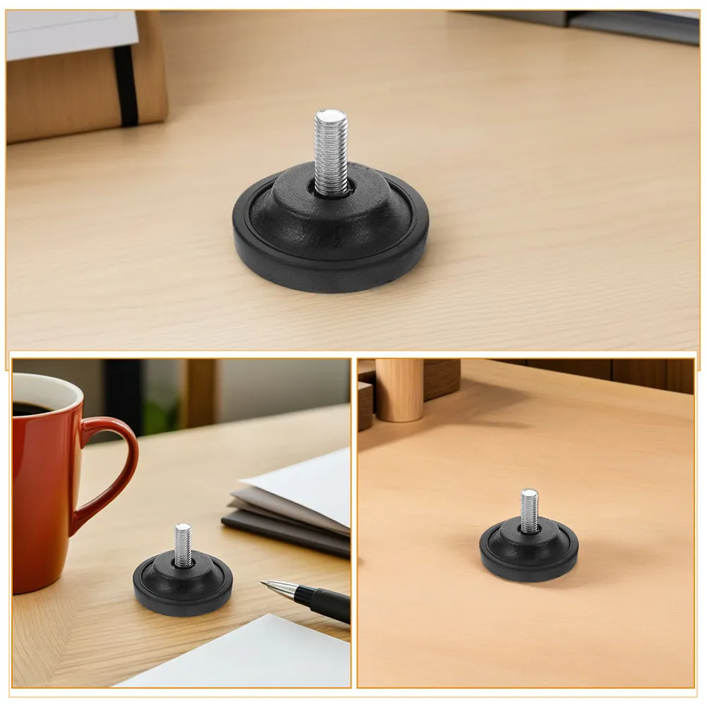 4Pcs Adjustable Rubber Furniture Leveling Feet Anti-Slip Vibration Dampening Treadmill Bike Sofa Table Chair Floor Protection