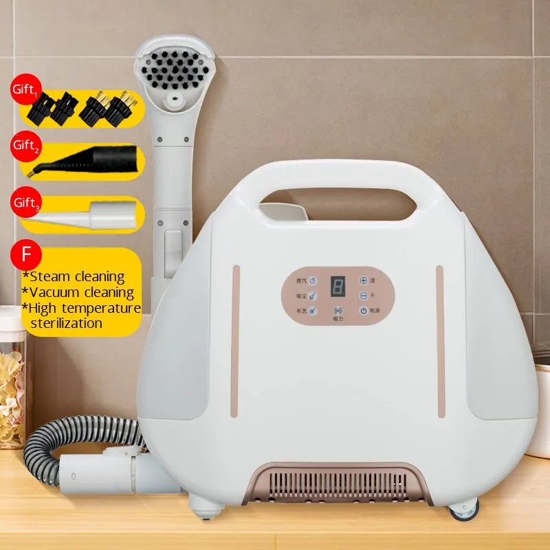 Handheld Electric Steam Cleaner Vacuum High Temperature Sterilization Carpet Sofa Mattress Kitchen Hood Dry Cleaning Machine