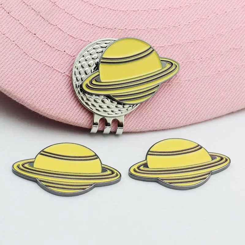 Ball Marker Hat Clip Magnetic Metal Planet-Themed Hat Clips Ball Markers Creative Decorative Golf Accessories Golf Ball Marker