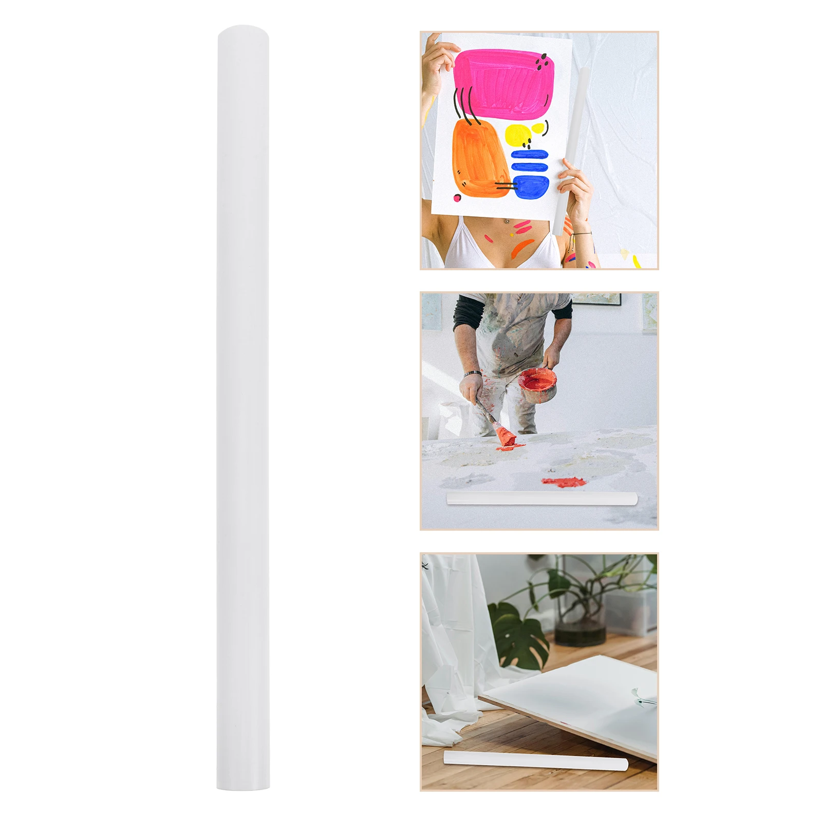 

6pcs Japanese Holder Picture Scroll Containers Calligraphy Painting Case Artworks Documents Maps Pvc Lightweight Storage