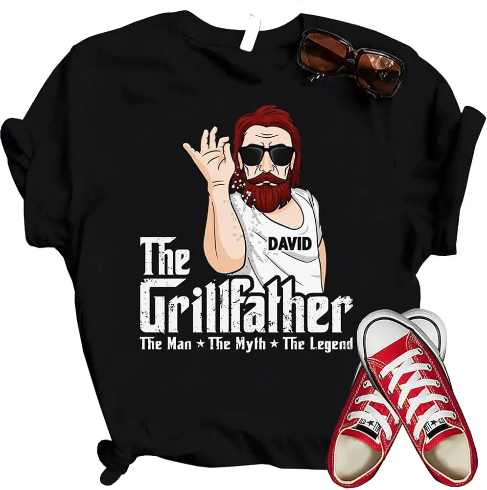 The Man The Myth The Legend T-Shirt,  The Grillfather Shirt Gift for Dad, Trendy Father Shirt, Great Father Shirt