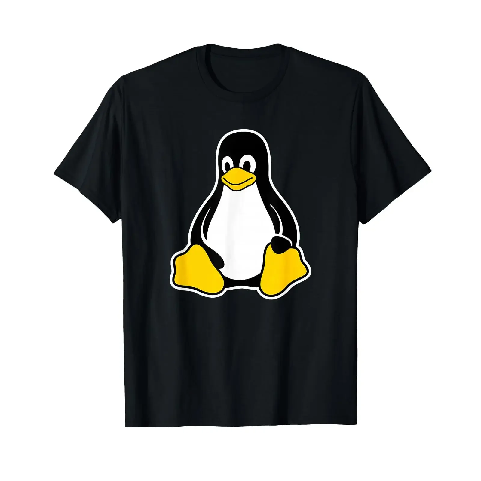 Linux Tux Penguin Mascot Logo Open Source Software Engineer T Shirt vintage Washed Breathable Unisex streetwear homme Stylish