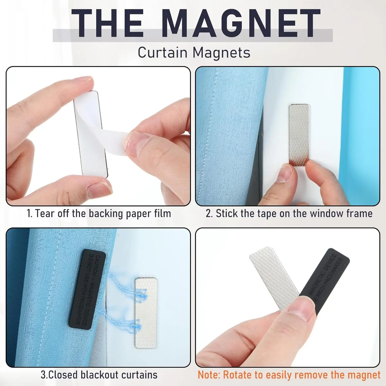 Magnetic Curtain Weights Clips Strong Magnet Shower Liner Tablecloth Closer Holder Windproof Secure Curtain Closures Fix Holders