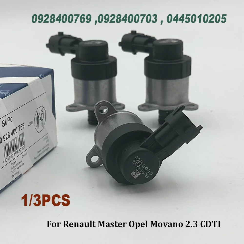 1/3PCS 0928400769 0928400703 0445010205 Fuel Rail Pump Pressure Control Valve Regulator For Renault Master Opel Movano 2.3 CDTI