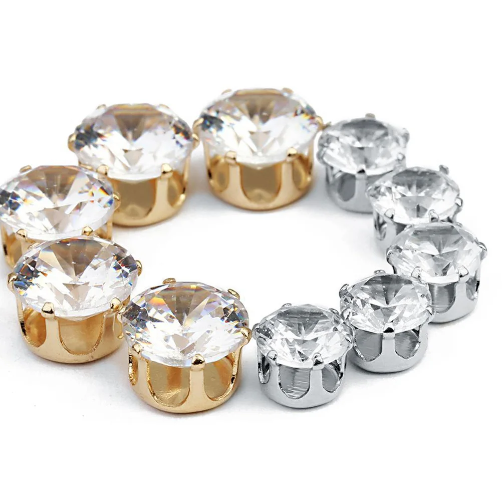 

50 Pcs Zircon Holder Zircon-studded Jewelry Accessories Gold Ring Female Rhinestone Part