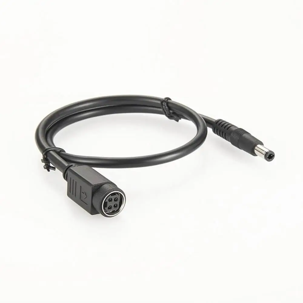  Din 4 Pin Female to 5.5 X 2.5mm Male Dc Power  Adapter Cable 1Meter