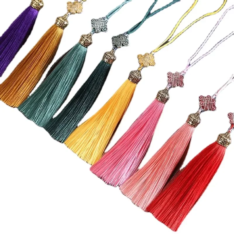 5pcs/lot 10cm Silk Tread Tassel Brush with Ring for Jewelry Making Fringe Diy Earring Pendant Charm Handmade Decoration Craft