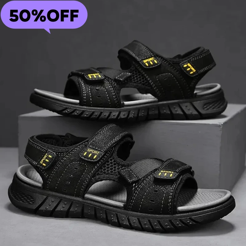 

Летние легкие мужские сандалии 2026 в стиле ретро с открытым носком, большие размеры, нескользящие тапочки, повседневная обувь, Sandalias De Verano Para Hombre